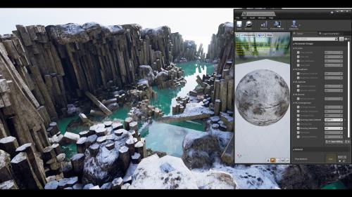 UnrealEngine - Basalt Columns and Rocks 21 Types - AssetKit PBR