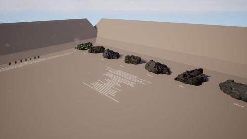 UnrealEngine - Chaos based Mineable and interactive Rocks with spawning ores V1