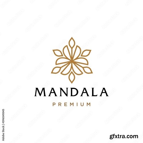 Mandala Flower Logo 8xAI