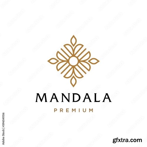 Mandala Flower Logo 8xAI