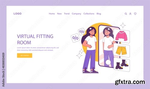 Phygital Flat Vector Illustration 15xAI