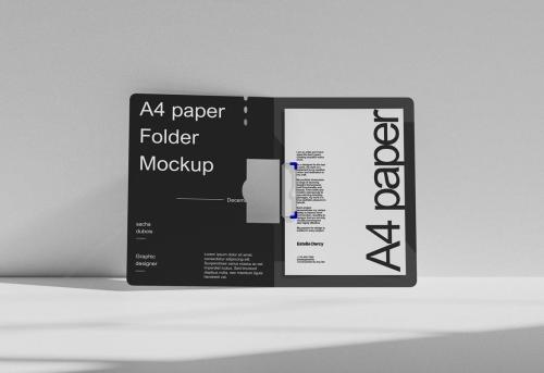 A4 Paper Folder Mockup