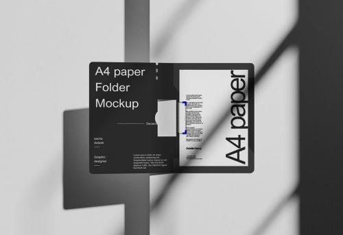 A4 Paper Folder Mockup