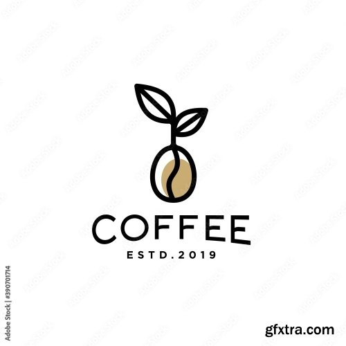 Coffee Bean Logo 3 5xAI