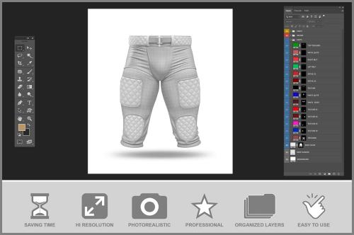 American Football Pants Mockup - Front View