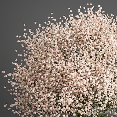 Bouquet of white flowers in a vase with Gypsophila, Gibsolyubka, Kachim. 201.