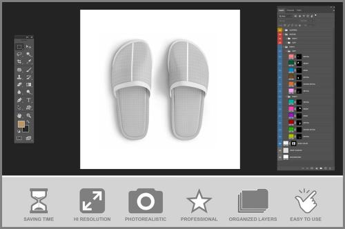 Slippers Mockup - Top View