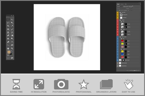 Flip Flops Mockup - Top View