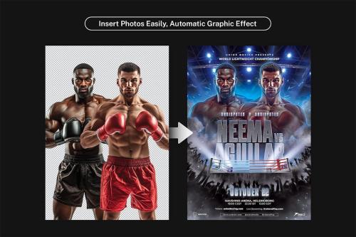 Boxing Match Flyer Template PSD