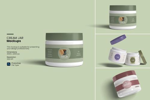 Cream Jar Mockups