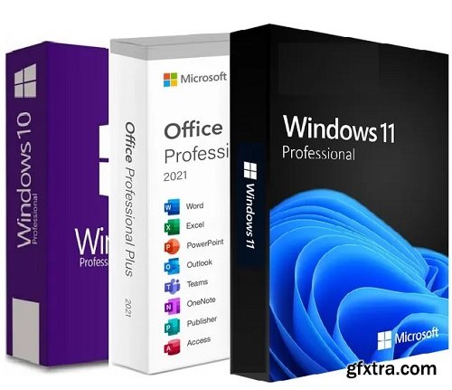 Windows 11 (No TPM Required) & Windows 10 AIO 32in1 With Office 2021 Pro Plus Multilingual