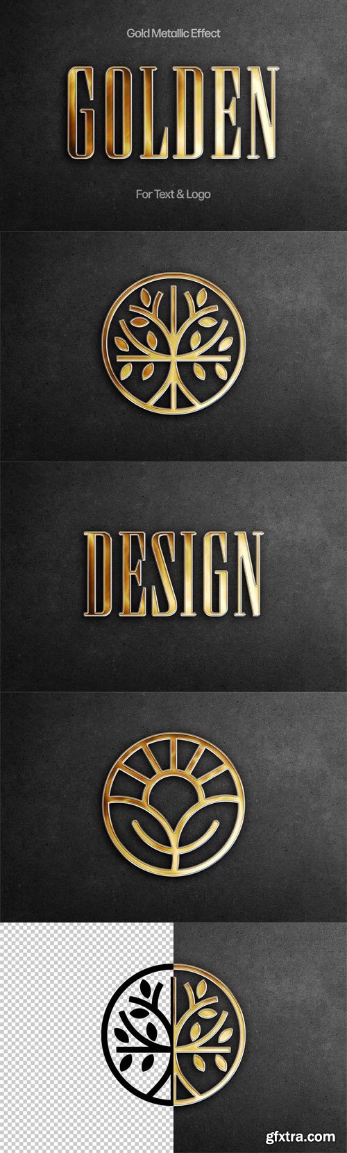 Gold Metallic Photoshop Effect for Text & Logo