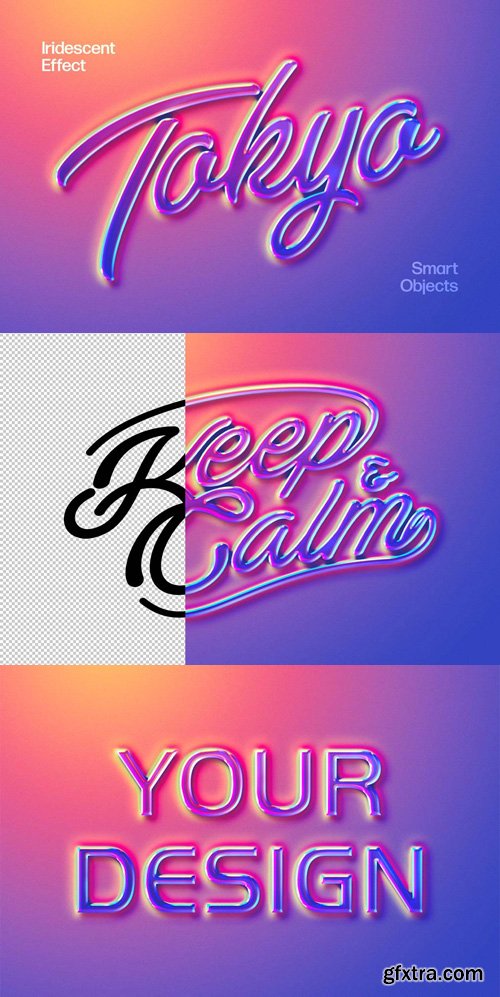 Gradient Holo Photoshop Effect for Text & Logo