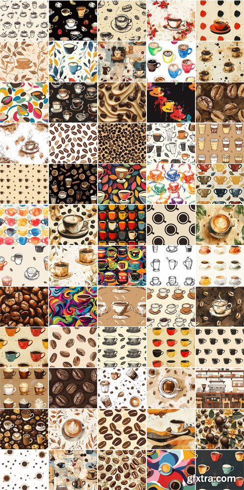 520+ Coffee Patterns & Coffee Stains Pack