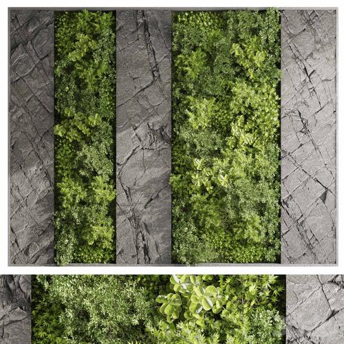 Vertical Wall Garden With Rock frame - 27