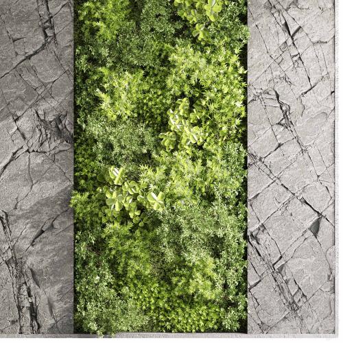 Vertical Wall Garden With Rock frame - 27