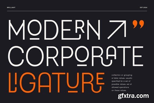 Brilliant - Modern Corporate Ligature Font GAWLXW6