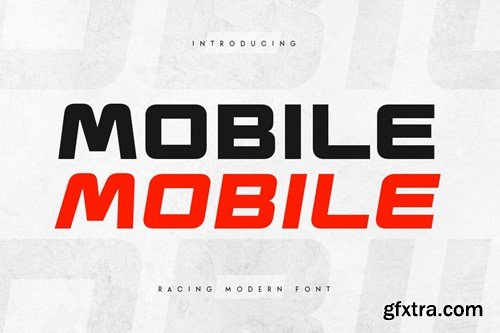 Mobile - Modern Racing Car Font C9P8NAZ