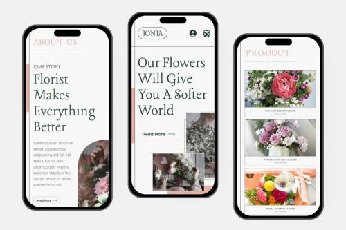 IONIA - Florist Studio Landing Page Figma Design
