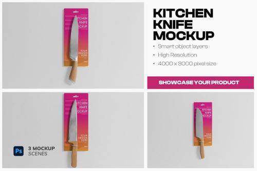 Kitchen Knife Packaging Mockup