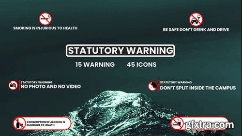 Videohive Statutory Warning and Health advisory Animation 52881108