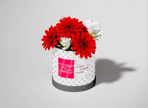 Round Flower Bouquet Mockup