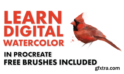 Learn Digital Watercolor In Procreate FREE Brushes included