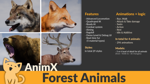 UnrealEngine - AnimX: Forest Animals