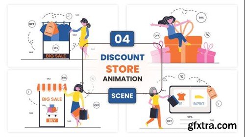 Videohive Discount Store Animation Scene 52949224