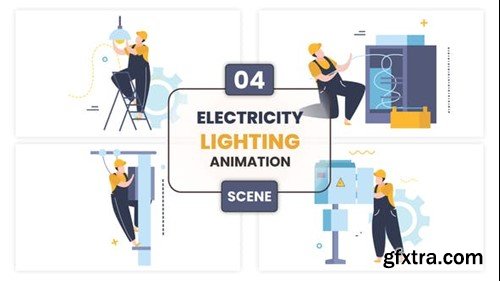 Videohive Electricity Lighting Animation Scene 52949302