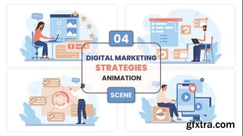 Videohive Digital Marketing Strategies Animation Scene 52949145