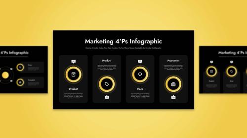 Black Gold Modern Marketing 4'Ps Infographic 003