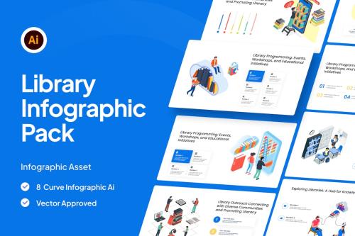 Library Infographic Asset Illustrator