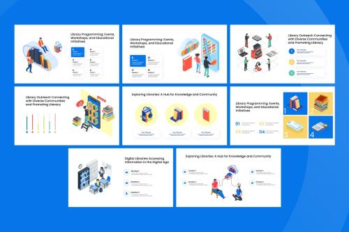 Library Infographic Asset Illustrator