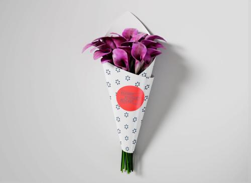 Paper Flower Bouquet Mockup