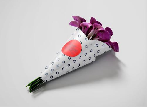 Paper Flower Bouquet Mockup