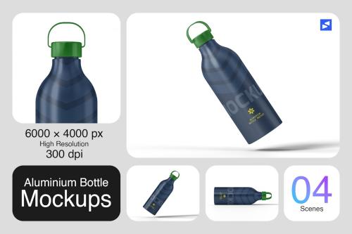 Aluminium Bottle Mockup