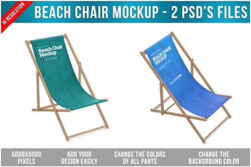 Beach Chair Mockup - 2 Photoshop Files