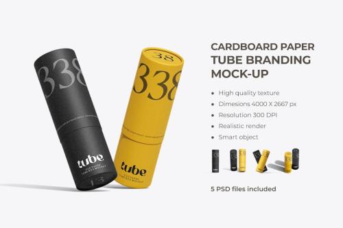 Cosmetic Paper Tube PSD Mockup