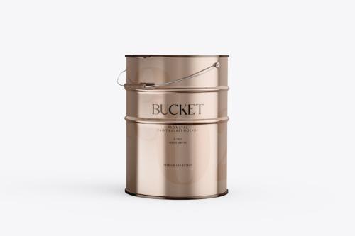 Metalic Paint Bucket PSD Mockup