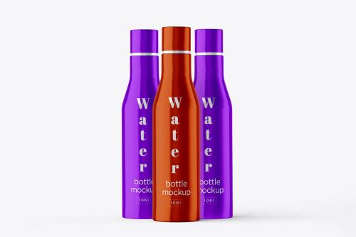 Steel Water Bottle PSD Mockup for Branding