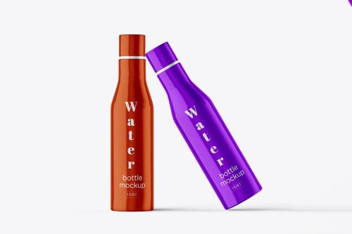 Steel Water Bottle PSD Mockup for Branding