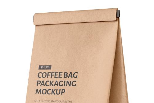 Coffee Packaging Pouch Bag PSD Mockup