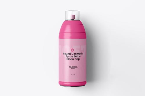 Cosmetic Plastic Spray Bottle PSD Mockup