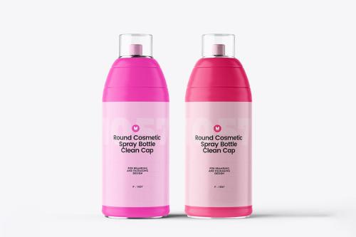 Cosmetic Plastic Spray Bottle PSD Mockup