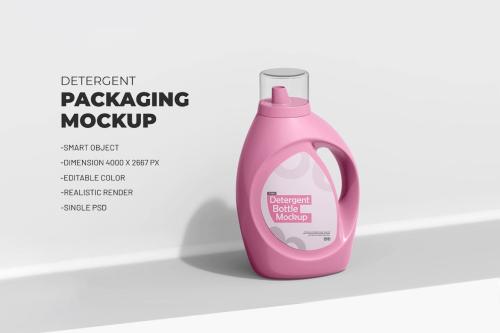 Detergent Plastic Bottle PSD Mockup