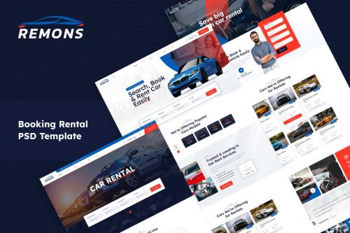 Remons - Car Rental PSD Template