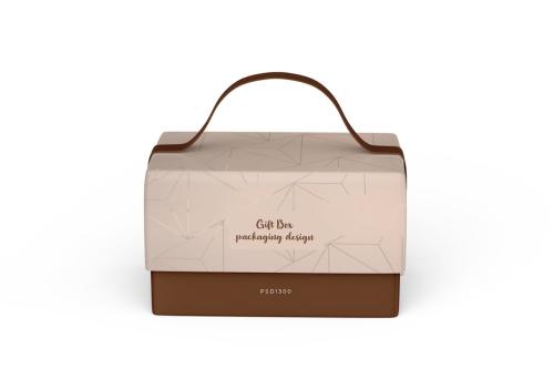 Gift Box Packaging PSD Mockup For Display