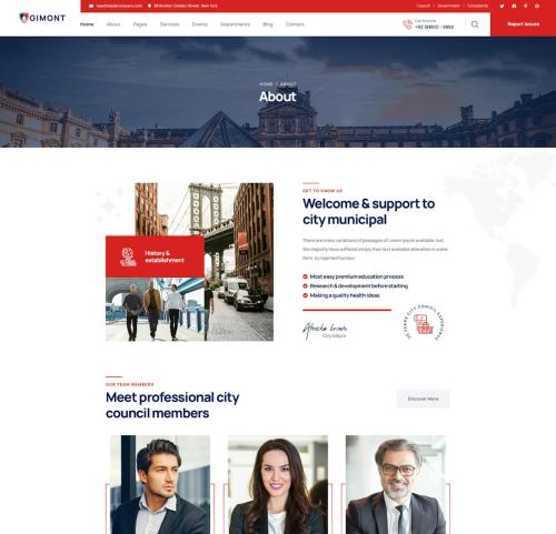 Gimont - Municipal & City Government PSD Template