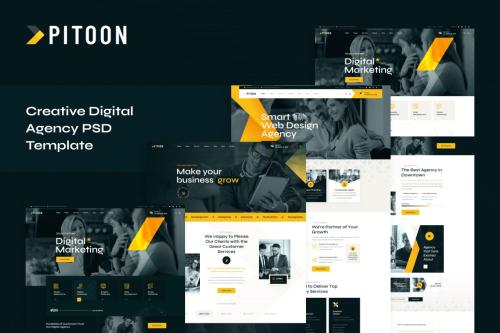 Pitoon - Creative Digital Agency PSD Template